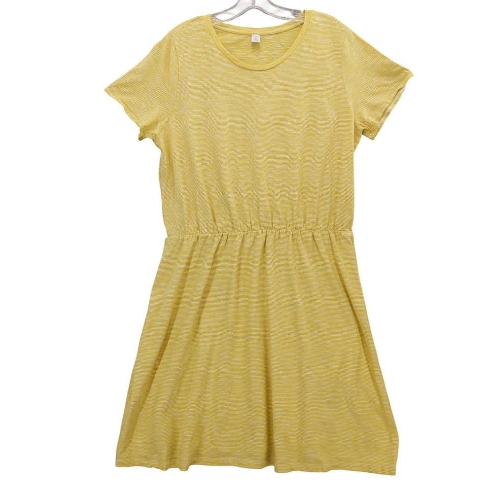 Old Navy XL Yellow‎ Stripe Short Sleeve Casual Dress